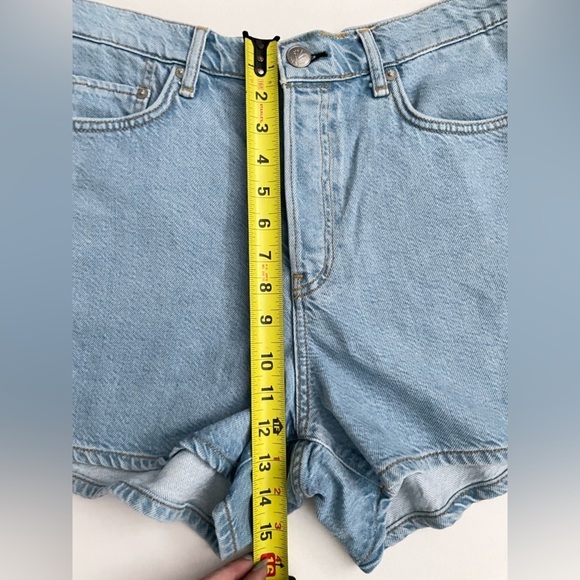 rag & bone Featherweight Maya High-Rise 4" Blossom Relaxed Fit Indigo Jean Short - Picture 11 of 11
